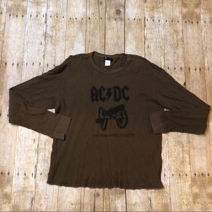 Aces and eights Ac/Dc thermal shirt XL brown